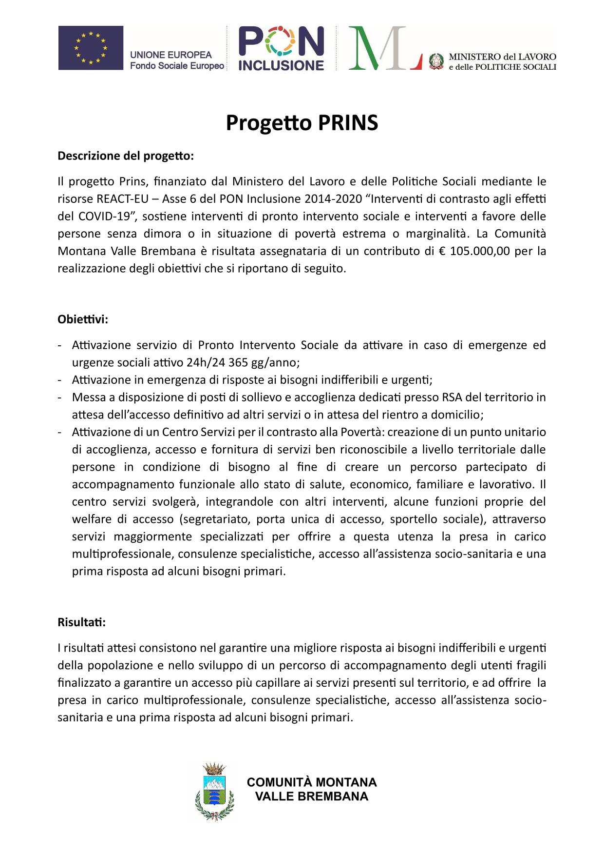 Immagine PROGETTO PRINS 